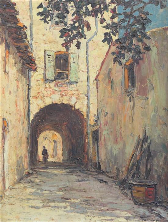 Andre Beronneau (French, 1896-1973) Vieille Rue Grimaud 16 x 12.5in.